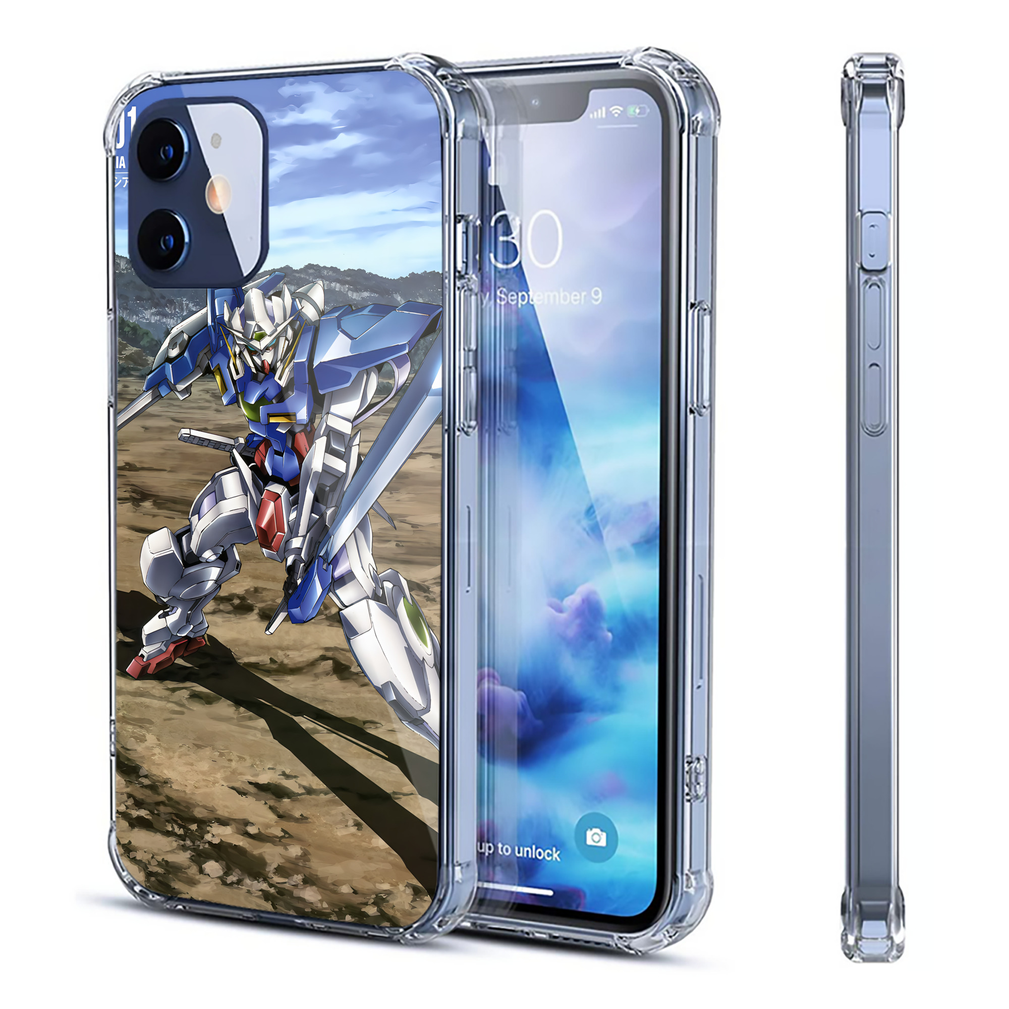 （画像用） 機動戦士ガンダム Mobile Suit Gundam 【iPhone 12シリーズ対応】透明スマホケース（クリアソフトケース）